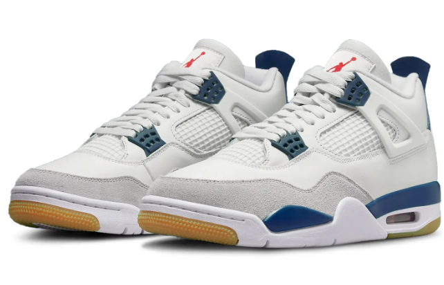 Nike SB x Air Jordan 4 'White Navy' Men's Shoe