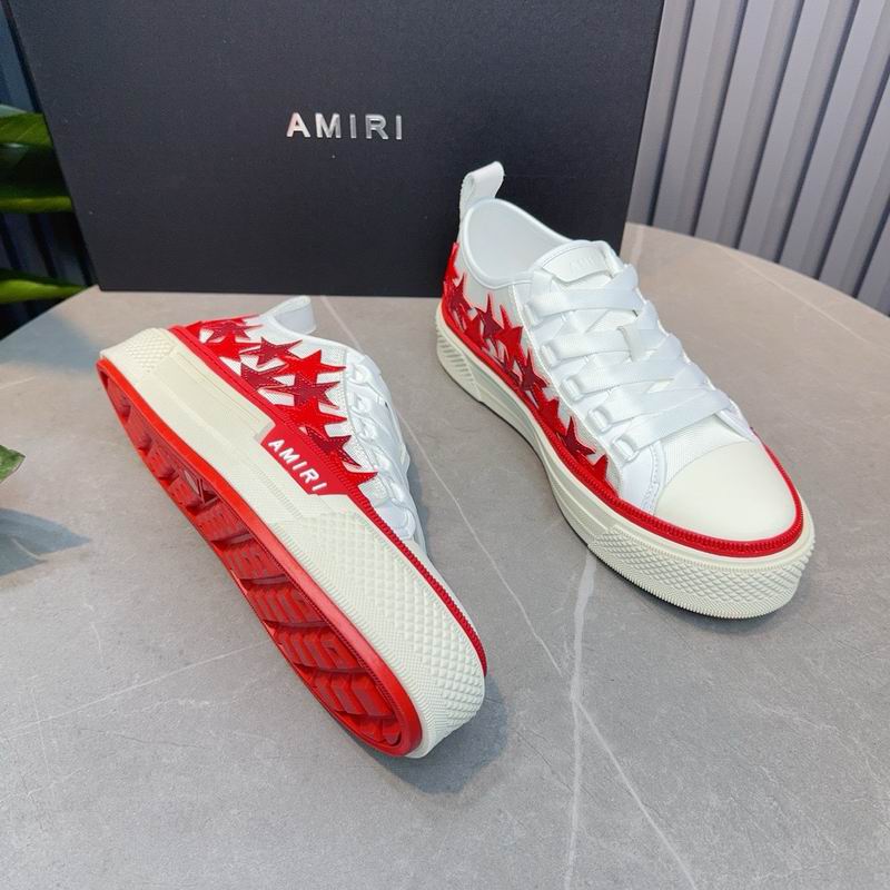 Amiri Stars Court Low | Leather Court Sneaker with Star Motif | AMIRI