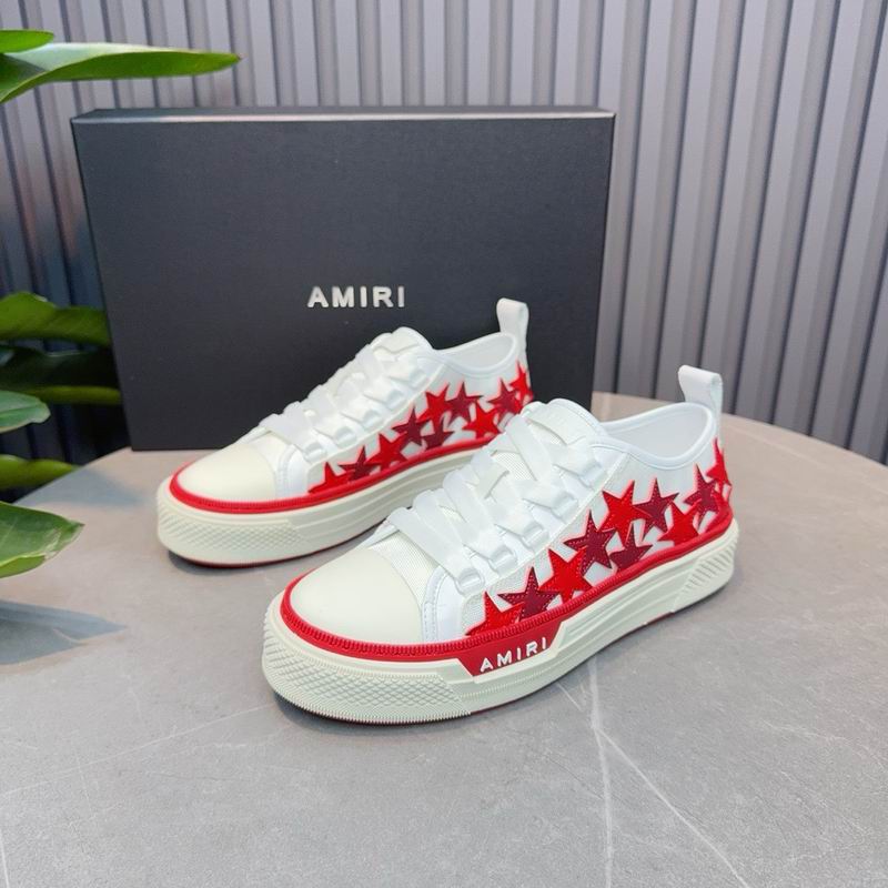 Amiri Stars Court Low | Leather Court Sneaker with Star Motif | AMIRI