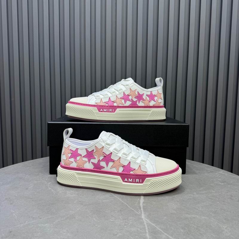 AMIRI Stars Court Low Sneakers — Signature Star Embroidery Low-Top