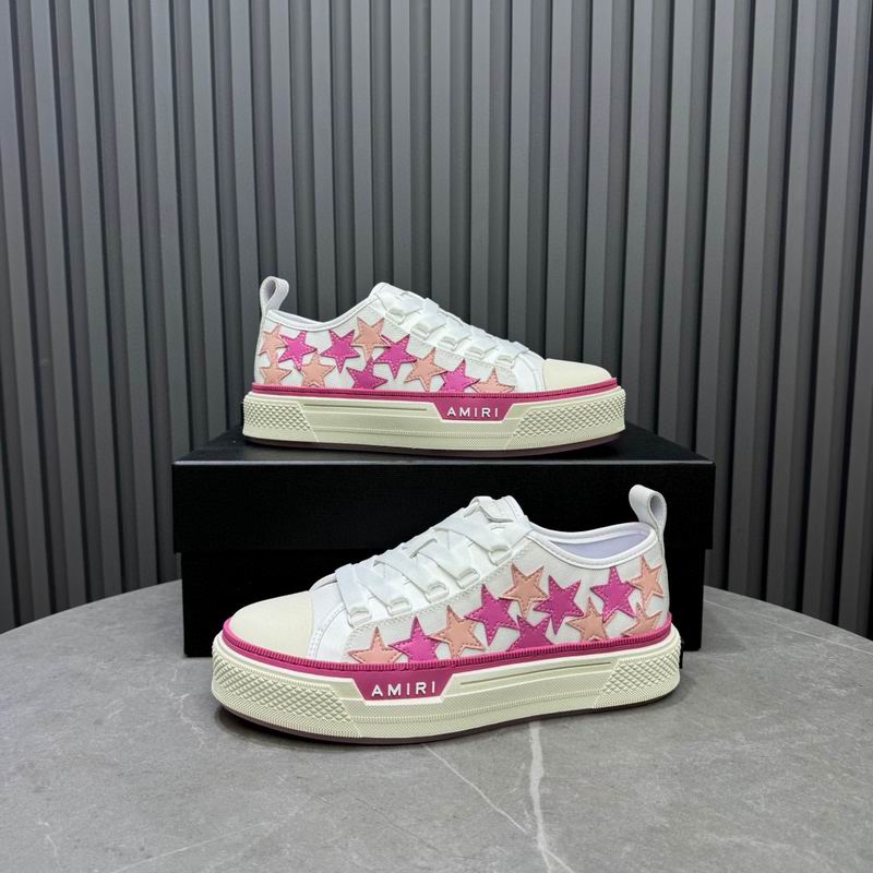 AMIRI Stars Court Low Sneakers — Signature Star Embroidery Low-Top
