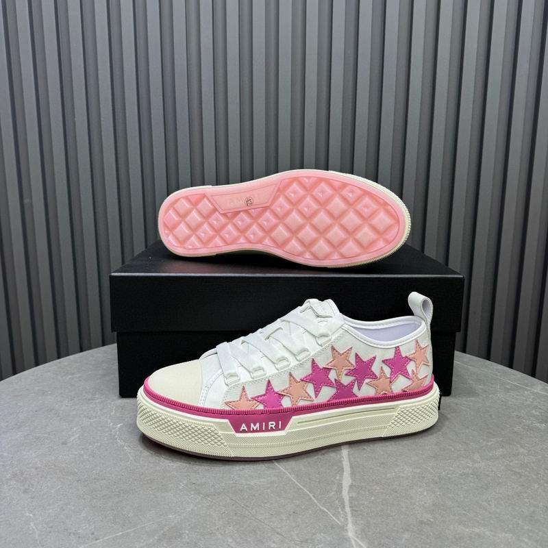 AMIRI Stars Court Low Sneakers — Signature Star Embroidery Low-Top