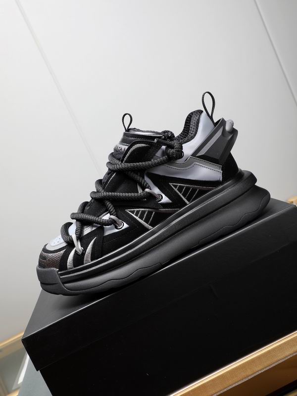 AMIRI Stars Court Low Sneakers — Vulcanized Sole Leather Trainer