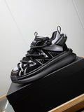 AMIRI Stars Court Low Sneakers — Vulcanized Sole Leather Trainer