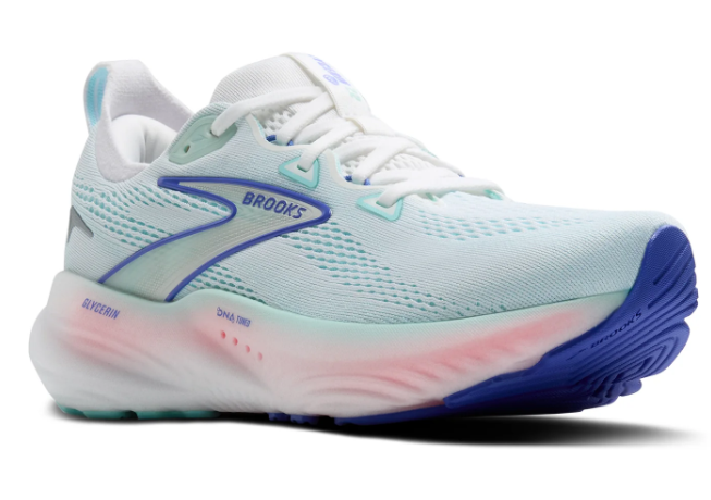 Brooks Glycerin 22 Women's Running Shoes – White / Limpet Shell / Amparo Blue