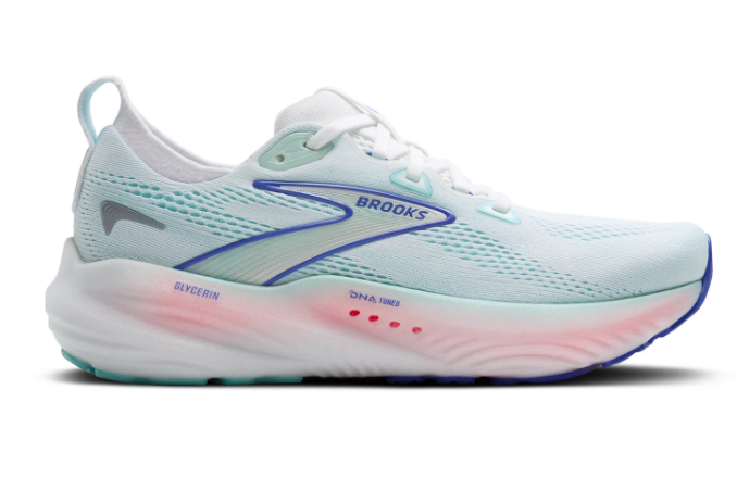Brooks Glycerin 22 Women's Running Shoes – White / Limpet Shell / Amparo Blue